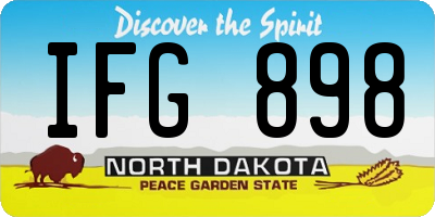 ND license plate IFG898