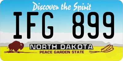 ND license plate IFG899