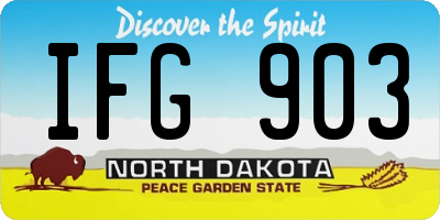 ND license plate IFG903