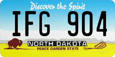ND license plate IFG904