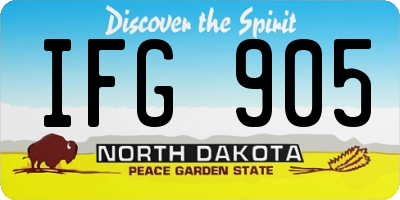 ND license plate IFG905