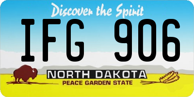ND license plate IFG906