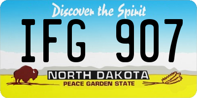 ND license plate IFG907