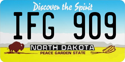 ND license plate IFG909