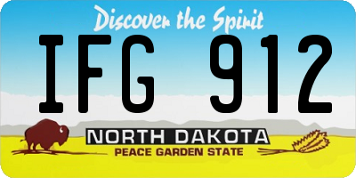 ND license plate IFG912