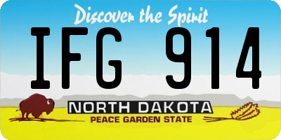 ND license plate IFG914