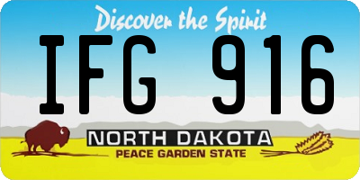 ND license plate IFG916