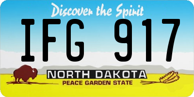 ND license plate IFG917
