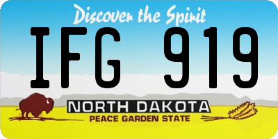 ND license plate IFG919