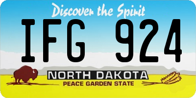 ND license plate IFG924