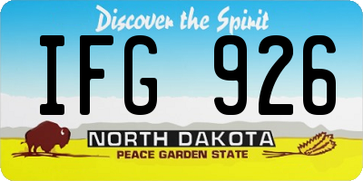 ND license plate IFG926