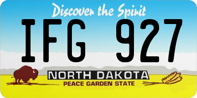 ND license plate IFG927