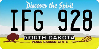 ND license plate IFG928