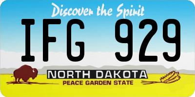 ND license plate IFG929