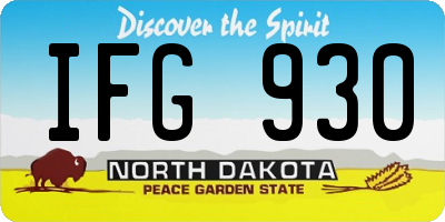ND license plate IFG930