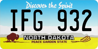 ND license plate IFG932
