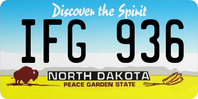 ND license plate IFG936