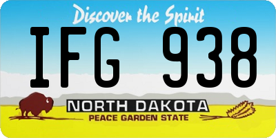 ND license plate IFG938
