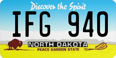 ND license plate IFG940