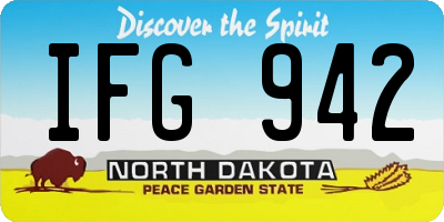 ND license plate IFG942