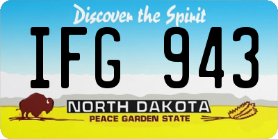 ND license plate IFG943