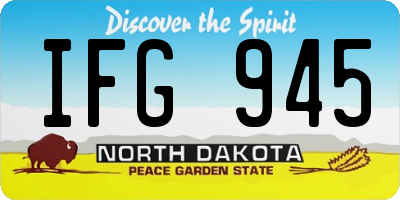 ND license plate IFG945