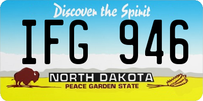 ND license plate IFG946