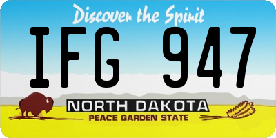 ND license plate IFG947