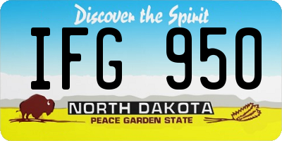 ND license plate IFG950