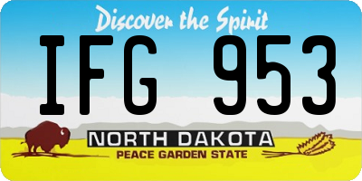ND license plate IFG953