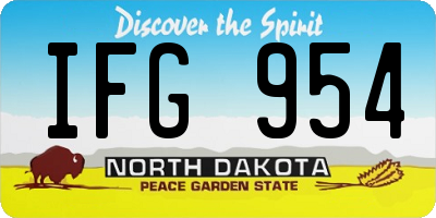 ND license plate IFG954