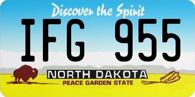 ND license plate IFG955