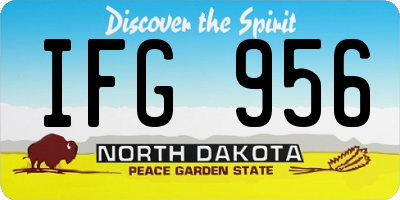 ND license plate IFG956