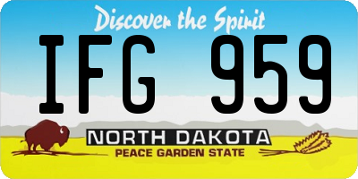 ND license plate IFG959