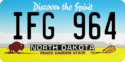 ND license plate IFG964