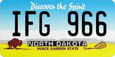 ND license plate IFG966