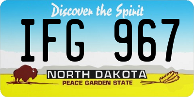 ND license plate IFG967