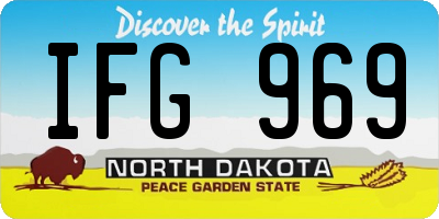 ND license plate IFG969