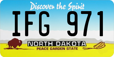 ND license plate IFG971
