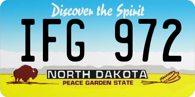 ND license plate IFG972