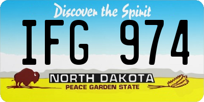 ND license plate IFG974