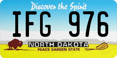 ND license plate IFG976