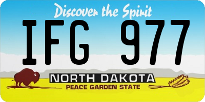 ND license plate IFG977