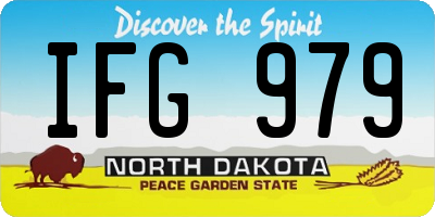ND license plate IFG979