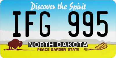 ND license plate IFG995
