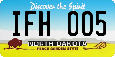 ND license plate IFH005