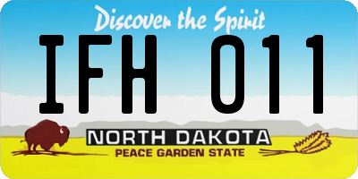 ND license plate IFH011