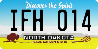 ND license plate IFH014