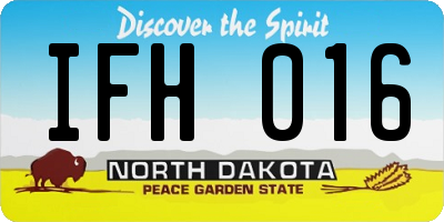 ND license plate IFH016