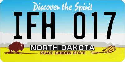 ND license plate IFH017